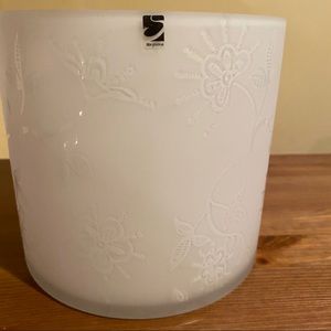 Sea Glasbruk White Vase Olle Brozen Kosta Boda New